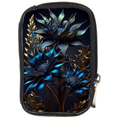 Flower Metal Flowers Sculpture Compact Camera Leather Case by Ravend