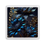 Flower Metal Flowers Sculpture Memory Card Reader (Square) Front