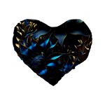 Flower Metal Flowers Sculpture Standard 16  Premium Heart Shape Cushions Front