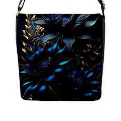 Flower Metal Flowers Sculpture Flap Closure Messenger Bag (l) by Ravend