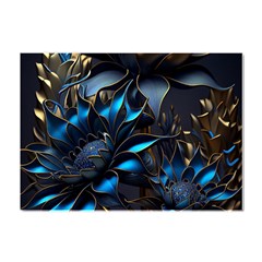 Flower Metal Flowers Sculpture Crystal Sticker (a4) by Ravend