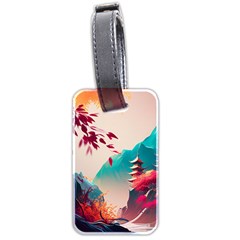 Asia Japan Pagoda Colorful Vintage Luggage Tag (two Sides) by Ravend