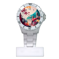 Asia Japan Pagoda Colorful Vintage Plastic Nurses Watch by Ravend