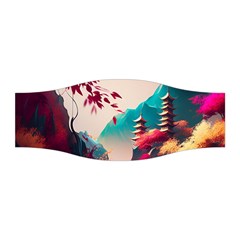 Asia Japan Pagoda Colorful Vintage Stretchable Headband by Ravend