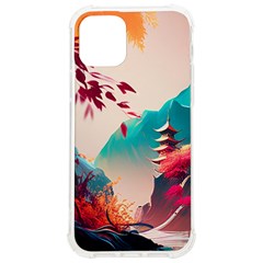 Asia Japan Pagoda Colorful Vintage Iphone 12/12 Pro Tpu Uv Print Case