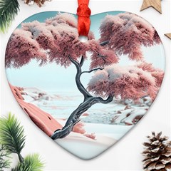 Color Snow Mountain Pretty Ornament (heart) by Ravend