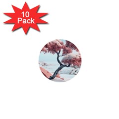 Color Snow Mountain Pretty 1  Mini Buttons (10 Pack)  by Ravend