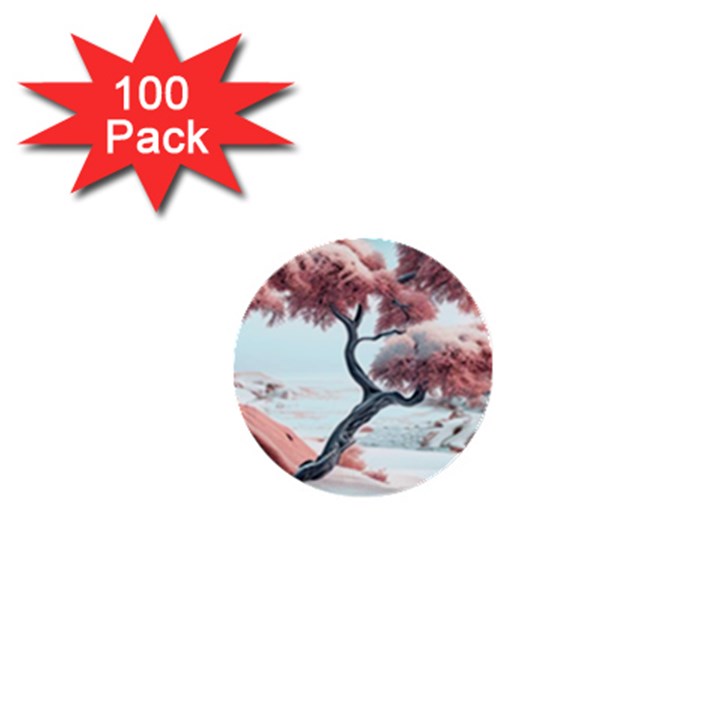 Color Snow Mountain Pretty 1  Mini Buttons (100 pack) 