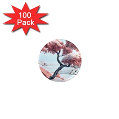 Color Snow Mountain Pretty 1  Mini Magnets (100 Pack)  by Ravend