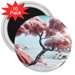 Color Snow Mountain Pretty 3  Magnets (10 Pack)  by Ravend