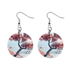 Color Snow Mountain Pretty Mini Button Earrings