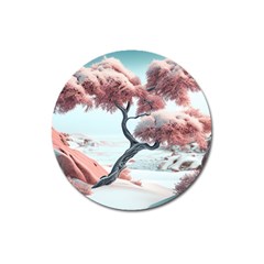 Color Snow Mountain Pretty Magnet 3  (round) by Ravend