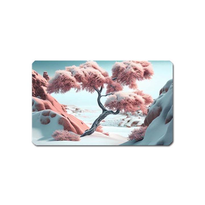 Color Snow Mountain Pretty Magnet (Name Card)