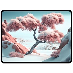 Color Snow Mountain Pretty One Side Fleece Blanket (large) by Ravend