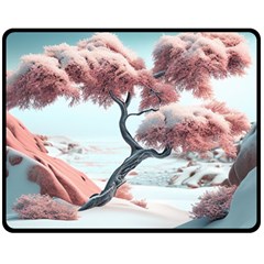 Color Snow Mountain Pretty One Side Fleece Blanket (medium) by Ravend