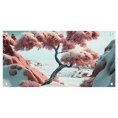 Color Snow Mountain Pretty Banner And Sign 4  X 2  by Ravend