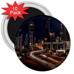 Skyscrapers Buildings Skyline 3  Magnets (10 Pack)  by Ravend