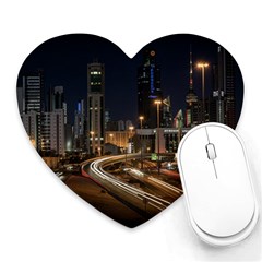 Skyscrapers Buildings Skyline Heart Mousepad