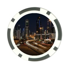 Skyscrapers Buildings Skyline Poker Chip Card Guard