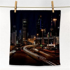 Skyscrapers Buildings Skyline Face Towel by Ravend