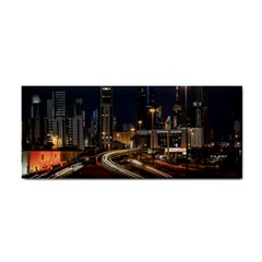 Skyscrapers Buildings Skyline Hand Towel by Ravend