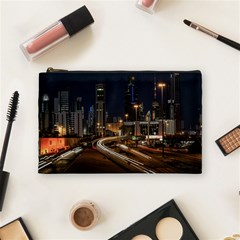 Skyscrapers Buildings Skyline Cosmetic Bag (medium) by Ravend