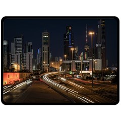 Skyscrapers Buildings Skyline One Side Fleece Blanket (Large)