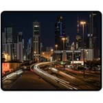 Skyscrapers Buildings Skyline One Side Fleece Blanket (Medium) 60 x50  Blanket Front