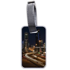 Skyscrapers Buildings Skyline Luggage Tag (two Sides) by Ravend