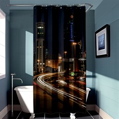 Skyscrapers Buildings Skyline Shower Curtain 36  x 72  (Stall) 