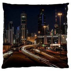 Skyscrapers Buildings Skyline Standard Premium Plush Fleece Cushion Case (two Sides) by Ravend