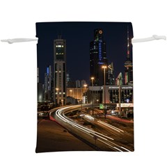 Skyscrapers Buildings Skyline Lightweight Drawstring Pouch (xl) by Ravend