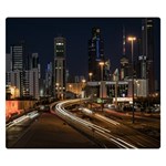 Skyscrapers Buildings Skyline One Side Premium Plush Fleece Blanket (Small) 50 x40  Blanket Front