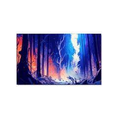 Winter Snow Mountain Fire Flame Sticker Rectangular (10 Pack) by Ravend