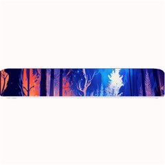 Winter Snow Mountain Fire Flame Small Bar Mat by Ravend