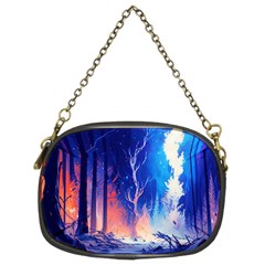 Winter Snow Mountain Fire Flame Chain Purse (two Sides) by Ravend