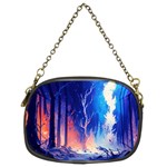 Winter Snow Mountain Fire Flame Chain Purse (Two Sides) Back