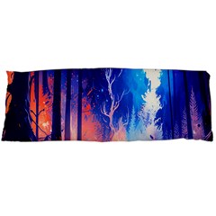 Winter Snow Mountain Fire Flame Body Pillow Case (dakimakura) by Ravend