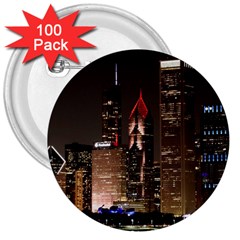 Chicago City Architecture Downtown 3  Buttons (100 Pack)  by Ravend