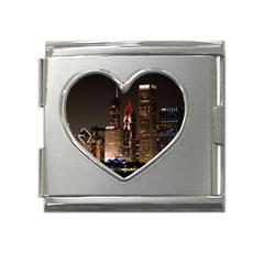 Chicago City Architecture Downtown Mega Link Heart Italian Charm (18mm)