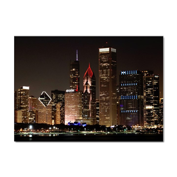 Chicago City Architecture Downtown Sticker A4 (10 pack)