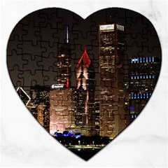 Chicago City Architecture Downtown Jigsaw Puzzle (Heart)