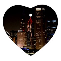 Chicago City Architecture Downtown Heart Ornament (Two Sides)