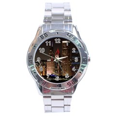 Chicago City Architecture Downtown Stainless Steel Analogue Watch by Ravend