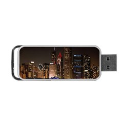 Chicago City Architecture Downtown Portable Usb Flash (one Side) by Ravend