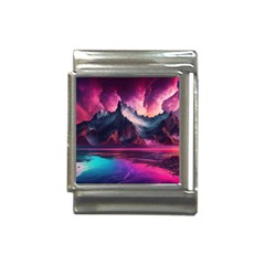 Ai Generated Mountain Ocean Lava Italian Charm (13mm)