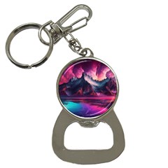 Ai Generated Mountain Ocean Lava Bottle Opener Key Chain by Ravend