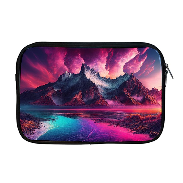 Ai Generated Mountain Ocean Lava Apple MacBook Pro 17  Zipper Case