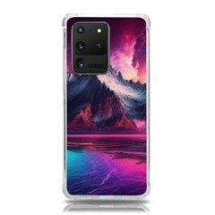 Ai Generated Mountain Ocean Lava Samsung Galaxy S20 Ultra 6 9 Inch Tpu Uv Case by Ravend