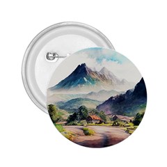 Countryside Trees Grass Mountain 2 25  Buttons by Ravend